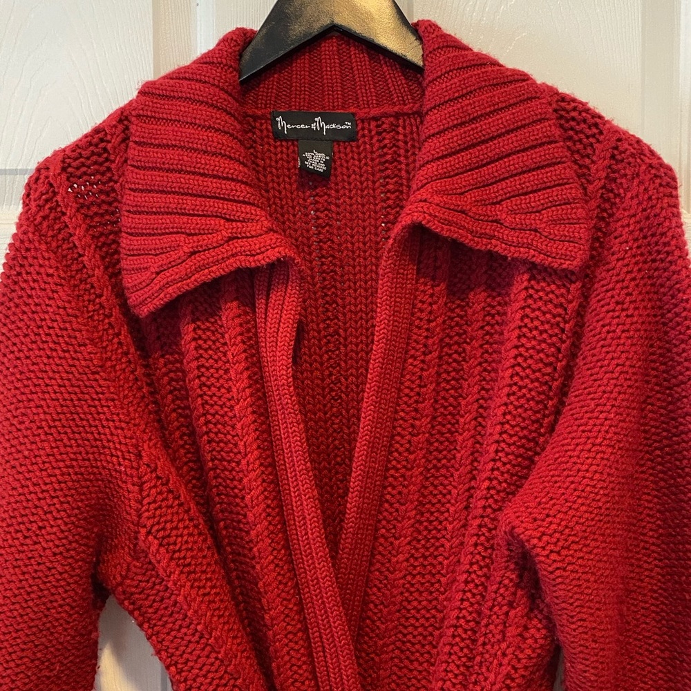 MERCER & MADISON | Red wool sweater coat